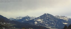 Archived image Webcam View of Walgau, Hoher Fraßen and Breithorn from Gampelün 13:00