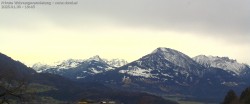 Archived image Webcam View of Walgau, Hoher Fraßen and Breithorn from Gampelün 09:00