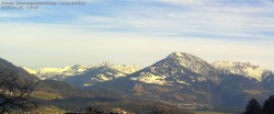 Archived image Webcam View of Walgau, Hoher Fraßen and Breithorn from Gampelün 13:00