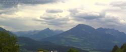 Archived image Webcam View of Walgau, Hoher Fraßen and Breithorn from Gampelün 13:00