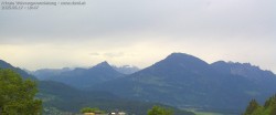 Archived image Webcam View of Walgau, Hoher Fraßen and Breithorn from Gampelün 17:00