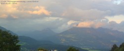 Archived image Webcam View of Walgau, Hoher Fraßen and Breithorn from Gampelün 19:00