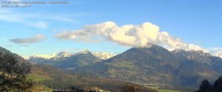 Archived image Webcam View of Walgau, Hoher Fraßen and Breithorn from Gampelün 13:00