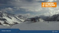Archiv Foto Webcam Stubaier Gletscher: Aublick Bergstation Murmele 08:00