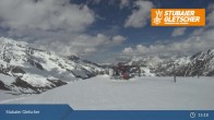 Archiv Foto Webcam Stubaier Gletscher: Aublick Bergstation Murmele 14:00