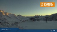 Archiv Foto Webcam Stubaier Gletscher: Aublick Bergstation Murmele 07:00