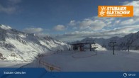 Archiv Foto Webcam Stubaier Gletscher: Aublick Bergstation Murmele 08:00