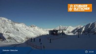 Archiv Foto Webcam Stubaier Gletscher: Aublick Bergstation Murmele 14:00