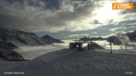 Archiv Foto Webcam Stubaier Gletscher: Aublick Bergstation Murmele 06:00