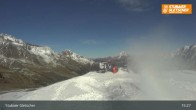 Archiv Foto Webcam Stubaier Gletscher: Aublick Bergstation Murmele 14:00