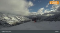 Archiv Foto Webcam Stubaier Gletscher: Aublick Bergstation Murmele 08:00