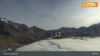 Archiv Foto Webcam Stubaier Gletscher: Aublick Bergstation Murmele 08:00
