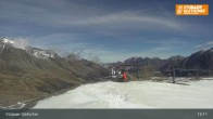 Archiv Foto Webcam Stubaier Gletscher: Aublick Bergstation Murmele 12:00