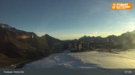 Archiv Foto Webcam Stubaier Gletscher: Aublick Bergstation Murmele 07:00