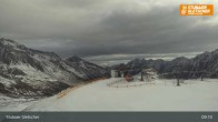 Archiv Foto Webcam Stubaier Gletscher: Aublick Bergstation Murmele 08:00