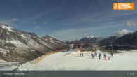 Archiv Foto Webcam Stubaier Gletscher: Aublick Bergstation Murmele 10:00