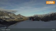 Archiv Foto Webcam Stubaier Gletscher: Aublick Bergstation Murmele 14:00