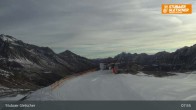 Archiv Foto Webcam Stubaier Gletscher: Aublick Bergstation Murmele 07:00