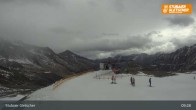 Archiv Foto Webcam Stubaier Gletscher: Aublick Bergstation Murmele 08:00
