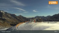 Archiv Foto Webcam Stubaier Gletscher: Aublick Bergstation Murmele 07:00
