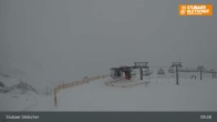 Archiv Foto Webcam Stubaier Gletscher: Aublick Bergstation Murmele 08:00