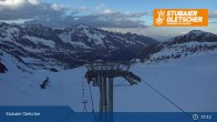 Archiv Foto Webcam Stubaier Gletscher: Ausblick Fernau Bergstation 18:00