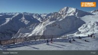 Archiv Foto Webcam Stubaier Gletscher: Ausblick Fernau Bergstation 10:00