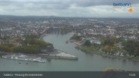 Archived image Webcam Koblenz - View from fortress and cable car 12:00