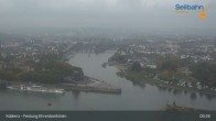 Archiv Foto Webcam Koblenz: Blick von der Festung auf Seilbahn und Deutsches Eck 08:00