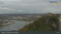 Archiv Foto Webcam Koblenz: Blick von der Festung auf Seilbahn und Deutsches Eck 10:00