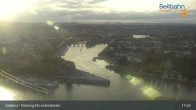 Archiv Foto Webcam Koblenz: Blick von der Festung auf Seilbahn und Deutsches Eck 16:00