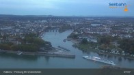 Archived image Webcam Koblenz - View from fortress and cable car 07:00