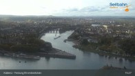 Archiv Foto Webcam Koblenz: Blick von der Festung auf Seilbahn und Deutsches Eck 14:00