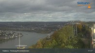 Archiv Foto Webcam Koblenz: Blick von der Festung auf Seilbahn und Deutsches Eck 10:00