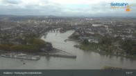 Archived image Webcam Koblenz - View from fortress and cable car 12:00