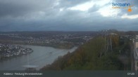 Archiv Foto Webcam Koblenz: Blick von der Festung auf Seilbahn und Deutsches Eck 06:00