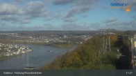 Archiv Foto Webcam Koblenz: Blick von der Festung auf Seilbahn und Deutsches Eck 10:00