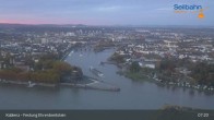 Archiv Foto Webcam Koblenz: Blick von der Festung auf Seilbahn und Deutsches Eck 06:00