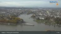 Archiv Foto Webcam Koblenz: Blick von der Festung auf Seilbahn und Deutsches Eck 10:00