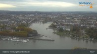 Archiv Foto Webcam Koblenz: Blick von der Festung auf Seilbahn und Deutsches Eck 14:00
