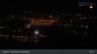 Archiv Foto Webcam Koblenz: Blick von der Festung auf Seilbahn und Deutsches Eck 04:00