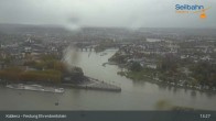 Archiv Foto Webcam Koblenz: Blick von der Festung auf Seilbahn und Deutsches Eck 12:00