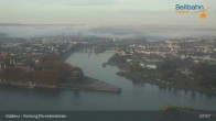 Archiv Foto Webcam Koblenz: Blick von der Festung auf Seilbahn und Deutsches Eck 07:00