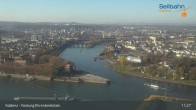 Archiv Foto Webcam Koblenz: Blick von der Festung auf Seilbahn und Deutsches Eck 10:00
