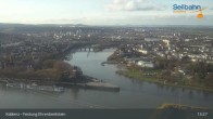 Archived image Webcam Koblenz - View from fortress and cable car 12:00