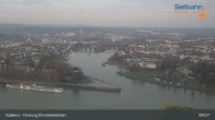 Archiv Foto Webcam Koblenz: Blick von der Festung auf Seilbahn und Deutsches Eck 07:00