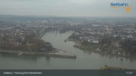 Archiv Foto Webcam Koblenz: Blick von der Festung auf Seilbahn und Deutsches Eck 10:00