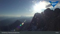 Archiv Foto Dachstein Gletscher: Webcam Bergstation Hunerkogel (2700 m) 18:00