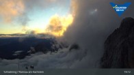 Archiv Foto Dachstein Gletscher: Webcam Bergstation Hunerkogel (2700 m) 18:00
