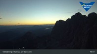 Archiv Foto Dachstein Gletscher: Webcam Bergstation Hunerkogel (2700 m) 18:00